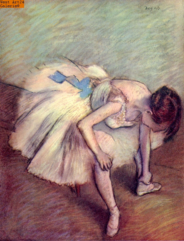 Tänzerin in ihrer Loge nach Degas Gemäldeimitation